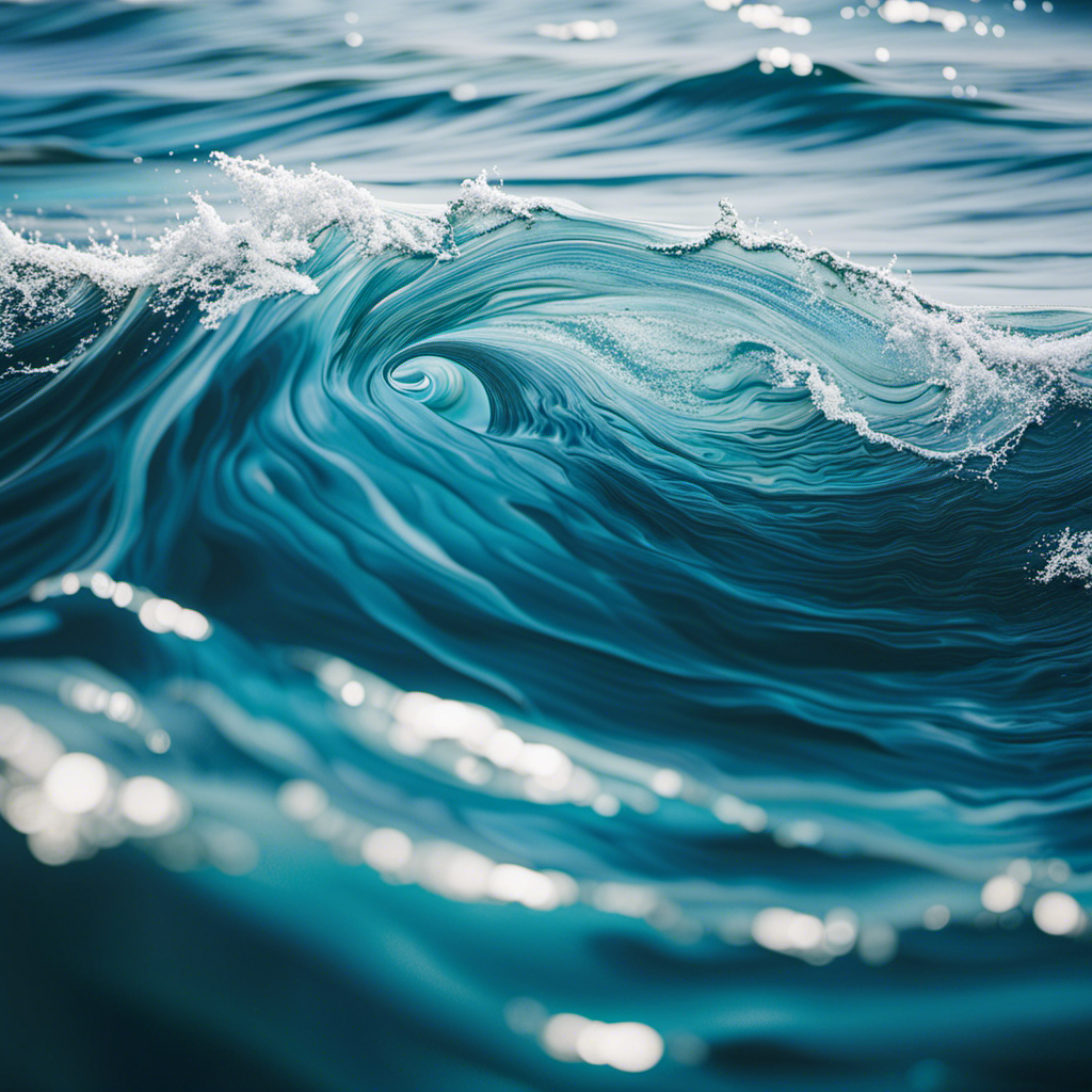 An image of a vibrant, swirling ocean with various shades of blue