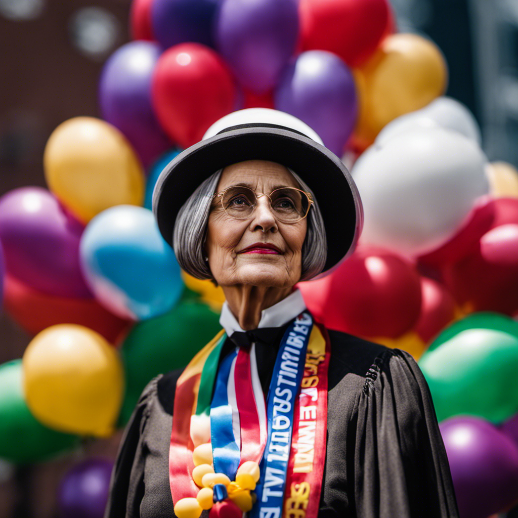 An image featuring a vibrant portrait of Susan B